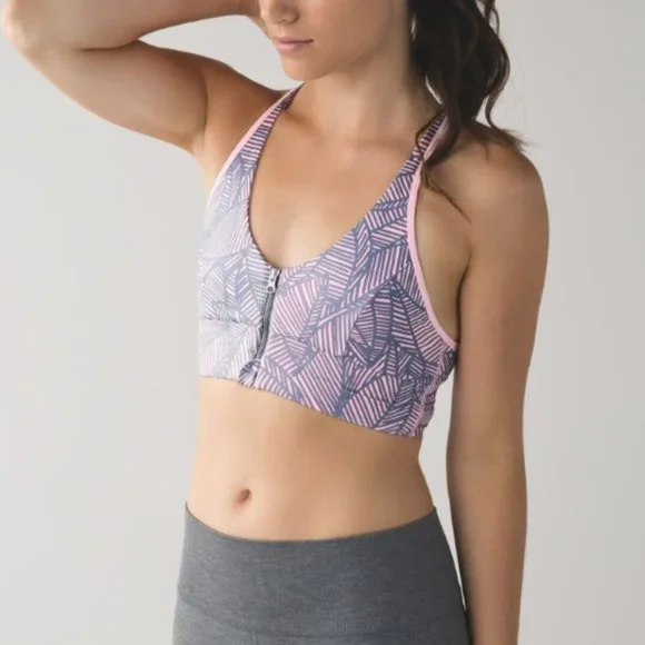 Lululemon Cool To Street Bra Banana Leaf Blush Quartz / Blush Quartz, size 8 - Picture 3 of 7